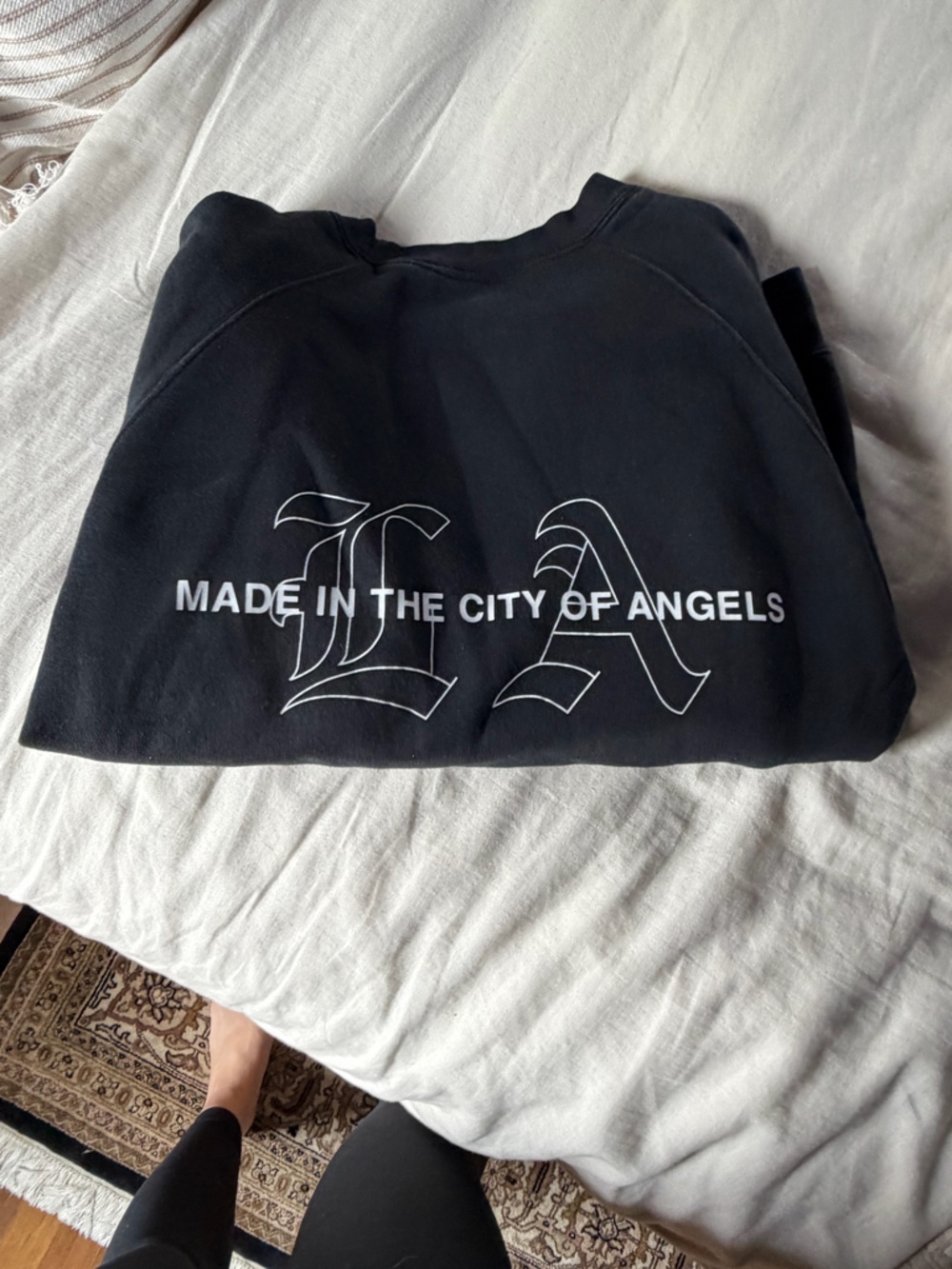Made in the City of Angels Black Graphic Sweatshirt